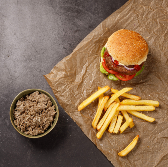 FTIP burger w flakes